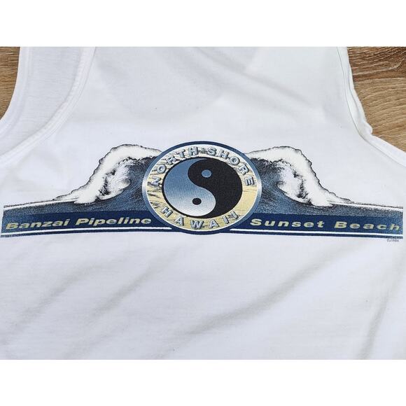 Vintage North Shore Pipeline Sunset Hawaii Tank Top Men's Size Medium See photos - Picture 4 of 12
